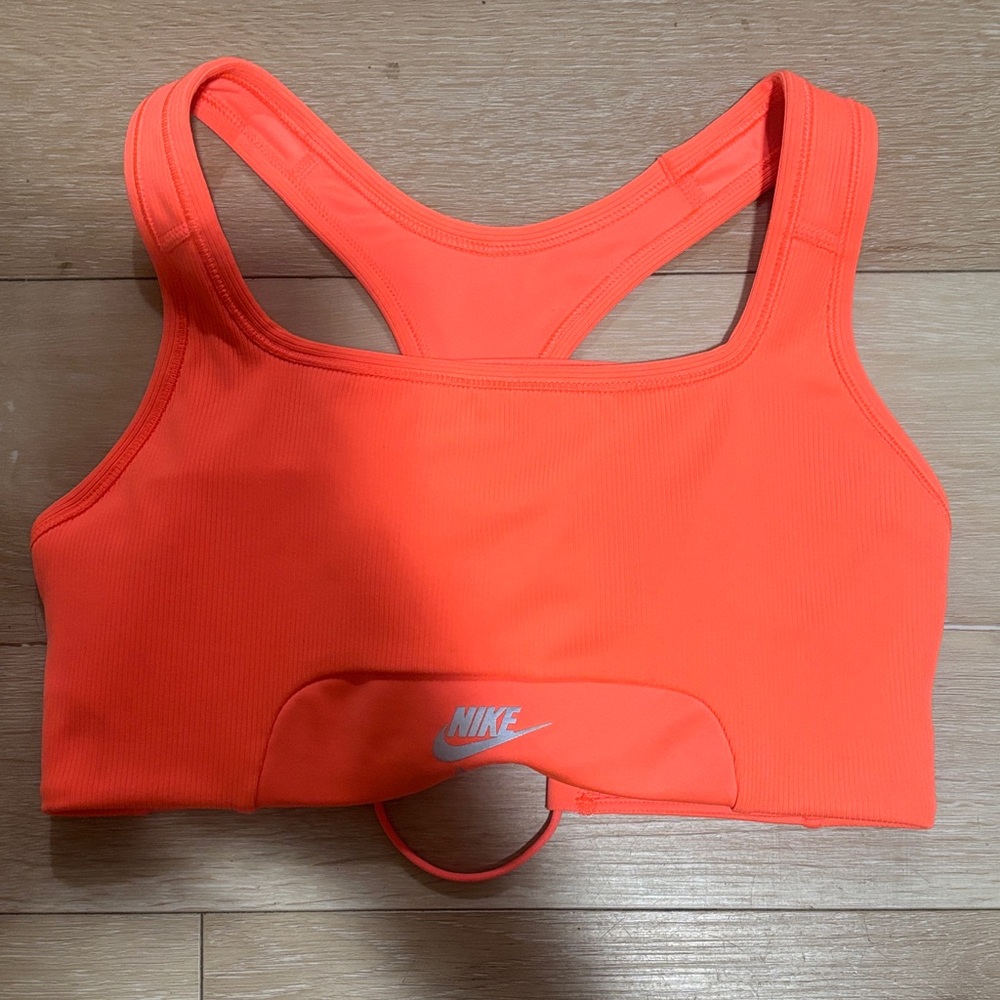 Nike Women's Racerback Sports Bra - Neon Orange